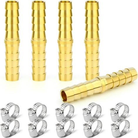 2 pièces raccords embout cannelé acier inox 304, 10 mm vers filetage mâle BSP 3/4", raccord compression eau, carburant, air - 9MM (I) (1/5)