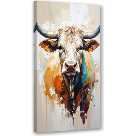 Wandbild Bunte Kuh-Imitation 40x80 cm (1/5)