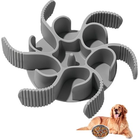11-17.5 cm Inserts pour Gamelles Slow Feeder, Découpable Silicone Anti étouffement Gamelle Anti Glouton Chien Moyen, Anti Glouton avec Ventouse Antidérapante, Accessoire pour Manger Lente (1/5)
