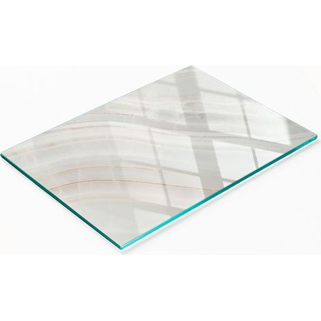 Planche à découper décorative en verre, aspect marbre, 80 x 52 cm (1/5)