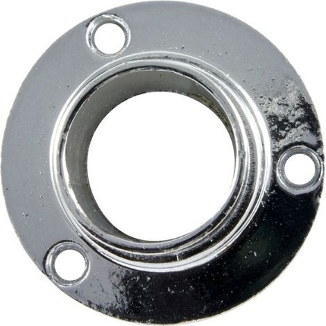 MASIDEF-MOBILIA- 1 REGGITUBO LATERALE CON GHIERA CROMATA PER TUBI TONDI D. 20mm