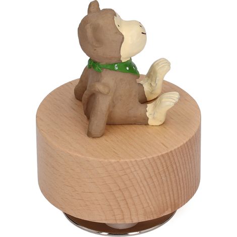 Runde Spieluhr aus Holz, DIY-Tierspieluhr für Möbeldekoration, Weihnachtsgeschenk, kleiner Affe (1/5)