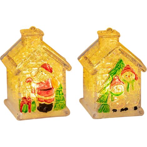 Presepe Natalizio LED Decorazione Natale Set di 2 Pezzi 8x5 cm (1/5)