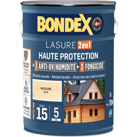 Lasure Hochschutz 2-in-1 Satin 5 Jahre 5l - [ffffff]179647 - Farblos - Bondex