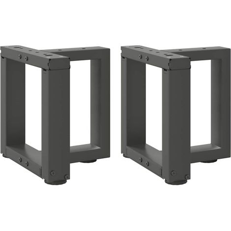 Couchtischbeine T-Form 2 Stk. Anthrazit 30x25x(30-31) cm Stahl