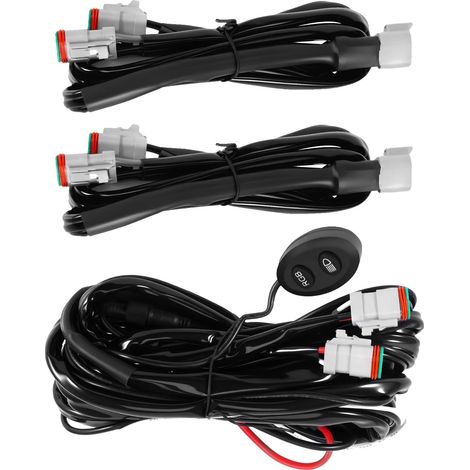 Kit de interruptor con arnés de cableado, compatible con luces LED RGB, tamaños de 3,5 a 7 pulgadas, construcción duradera, distribución de energía confiable, estándar de seguridad eléctrica (1/5)