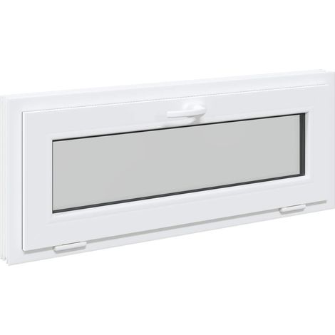 Basement Window RISOR 100 x 40 cm PVC and Glass White vidaXL