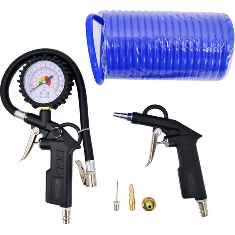 SET DI ACCESSORI PNEUMATICI AWTOOLS CON GONFIAGGIO E PISTOLA DI SOFFIAGGIO