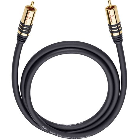 Câble audio Oehlbach 21535 [1x Cinch-RCA mâle - 1x Cinch-RCA mâle] 5.00 m noir contacts dorés (1/2)