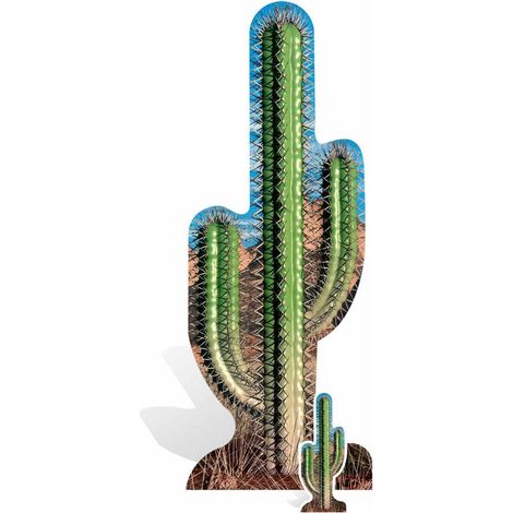 Figurine en carton cactus simple 183 cm