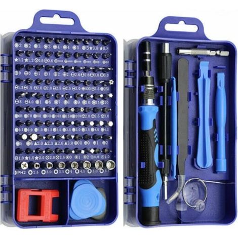 Jeu de tournevis de précision magnétique 115-en-1 - Outils de Réparation Portable (1/4)