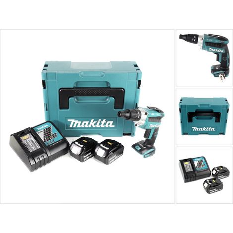 Makita DFS 251 RTJ Akku Trockenbauschrauber 18V Brushless + 2x Akku 5,0Ah + Ladegerät + Makpac