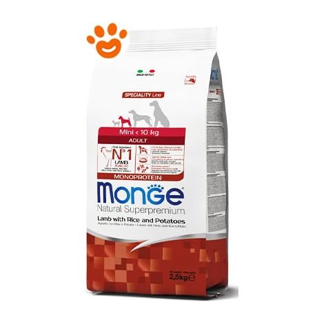 Monge Speciality Line Agnello Extra Small con riso e patate 2,5 kg