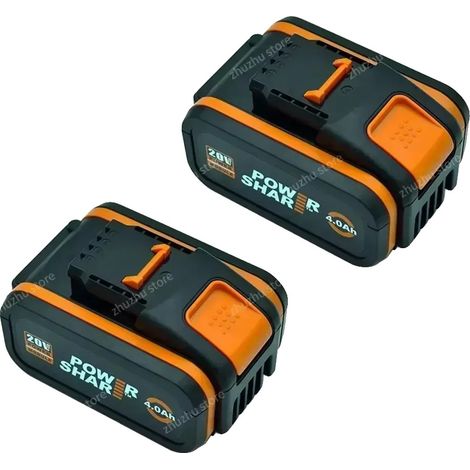Batterie rechargeable, capacité de 6000 mAh, compatible avec les outils Worx, Worx 4AhX2 (1/2)