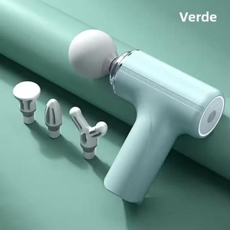 Vert Type de prise : Chargeur USB-C - Pistolet de massage facial portable à IA, masseur électrique à percussion pour la relaxation (1/4)