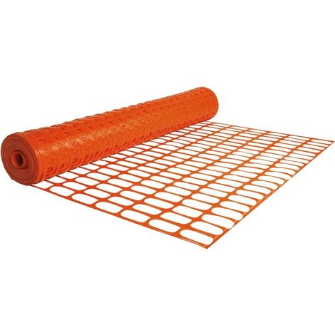 Rete per Recinzione Arancio : Dimensione - 1.00 x 50 m, Tipo - Senza Banda