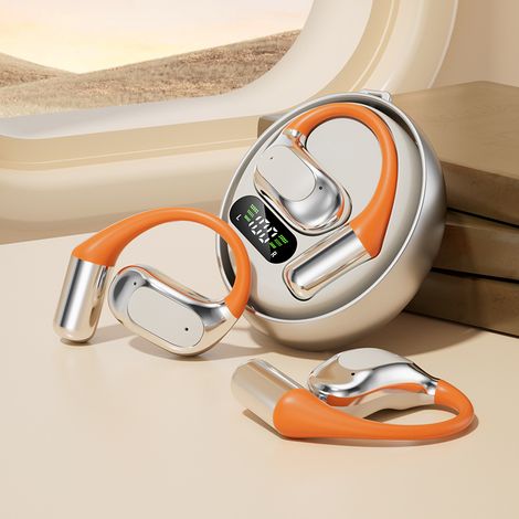 Nouveau M113 rotatif petite boule de noix de coco binaural réduction du bruit sans fil Bluetooth casque air conductiogris (1/5)
