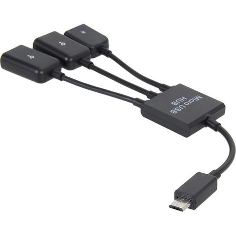 Hub USB OTG - Hub d'alimentation OTG 1 vers 3 pour téléphones portables et tablettes (1/5)