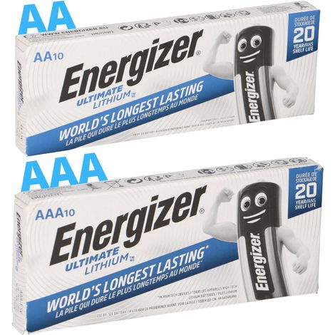 20x Energizer Lithium Batterie SET 10x AA Mignon + 10x AAA Micro (1/5)
