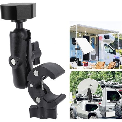 Mini Support D'échelle pour Camping-car, Support de Serrage Réglable pour Mini Antenne Parabolique, Support de Toit Support de Montage pour Voiture (1) (1/5)