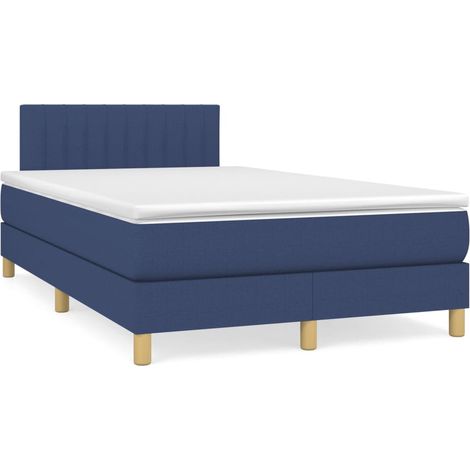 Maison Exclusive - Giroletto a Molle con Materasso Blu 120x200 cm in Tessuto (1/5)