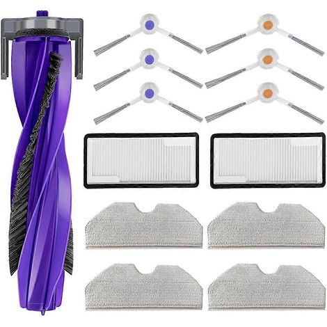 Filtre pour aspirateur brosse pour aspirateur Filtre de brosse pour aspirateur filtre de Narwal Freo X Plus Robot Aspirateur accessoires Replace Main Side Brosse Filtre Serpillière Accessoires (1/5)