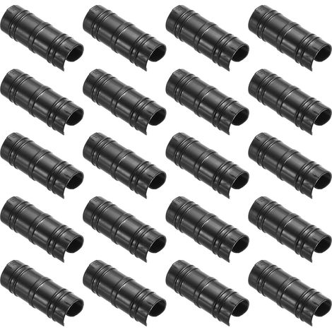 Schlauchschellen, 50er-Packung, Kunststoff-Rohrschellen für 1 1/4" (32 mm) Rohre, Gewächshausfolienrahmen, Sonnenschutznetz, Schwarz