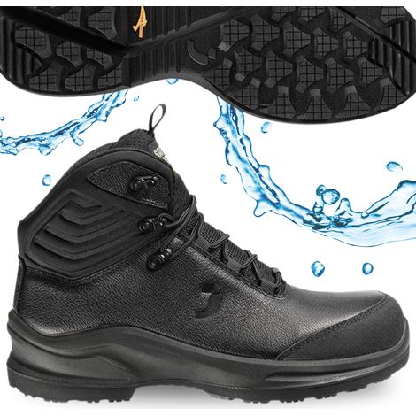 Botas de trabajo para hombre S3 S impermeables, ligeras y de seguridad, con puntera reforzada Modulo LE S3S ESD, color negro - 45 (1/5)