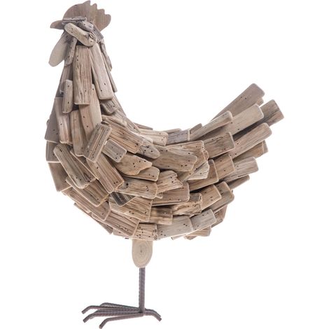 Gallina Decorativa in Legno H 43 cm (1/4)