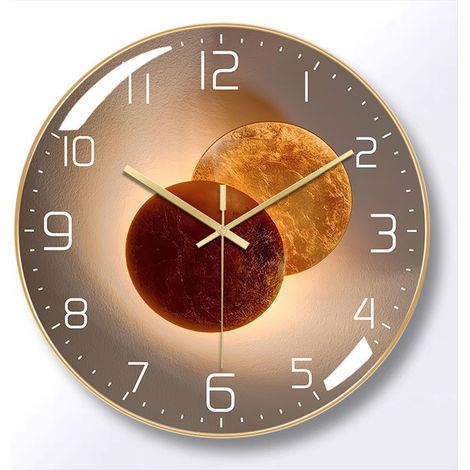 Silent wall clock with modern design, rose gold digital wall clock, 1 piece (1/5)