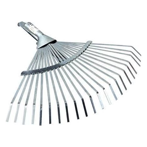 Râteau à feuilles réglable sans manche, 22 dents, en aluminium