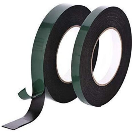 Rolls of Double Sided Adhesive Tape 12mm - Extra Strong Waterproof for Moldings and LED Lighting (10m each) (1/4)