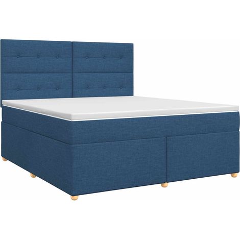 Maison Exclusive - Boxspringbett mit Matratze mit Kopfteil Blau 1 (1/5)