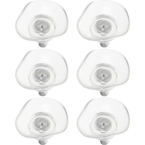 Ensemble de 6 pièces pour table/meuble en verre avec ventouses, crochets et patins anti-collision en PVC transparent avec vis convient aux tables en verre (6x13). (1/5)