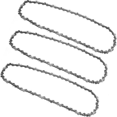 Lot de 3 chaînes de tronçonneuse carbure 40 cm – 56 maillons d'entraînement – Pas 3/8' – Faible rebond pour coupe précise (1/5)