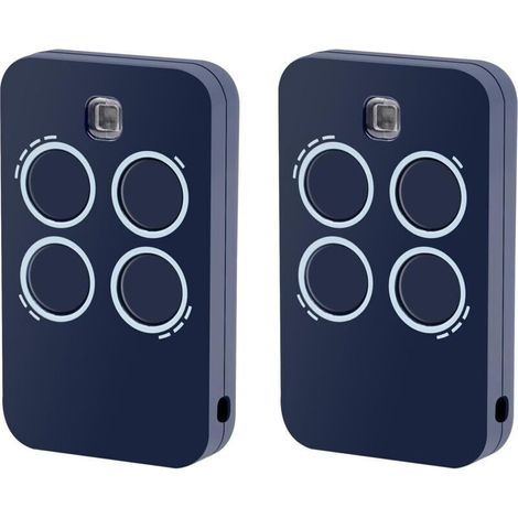 Lot de 2 télécommandes de remplacement pour ouvre-porte de garage 4 canaux, compatibles avec Genius Echo TX4 RC 433 MHz (1/4)