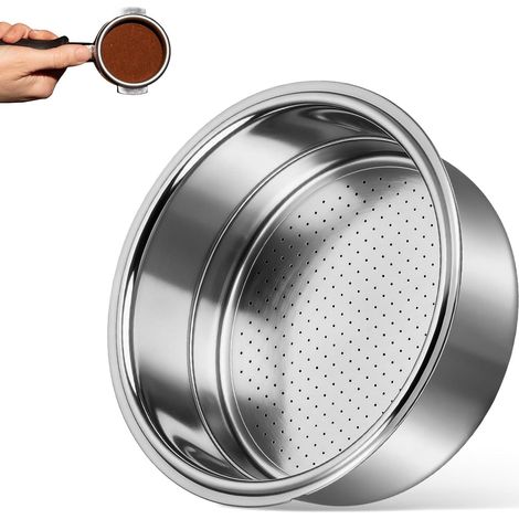 51MM Stainless Steel Coffee Filter, 2 Cups Pressurized Filter Basket Double Layer Holder Espresso Coffee Filter Reusable Family Coffee Filter Holder Accessories For Coffee Machine (1/5)