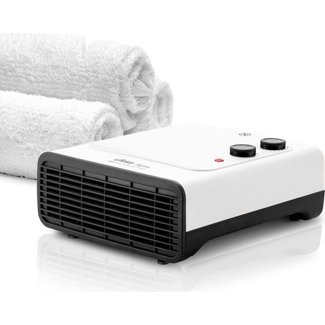 Radiateur soufflant plat 1800 W IP21 pour salle de bain, 3 niveaux de puissance, protection contre la chaleur et le froid, utilisation à plat, thermostat réglable (1/5)