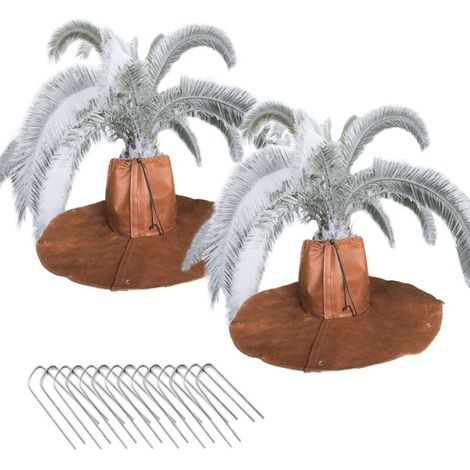 Protection antigel en aluminium pour les racines des plantes - prévient les dégâts du gel - 1 pièce - marron, 28 × 30 × 4 cm (1/4)