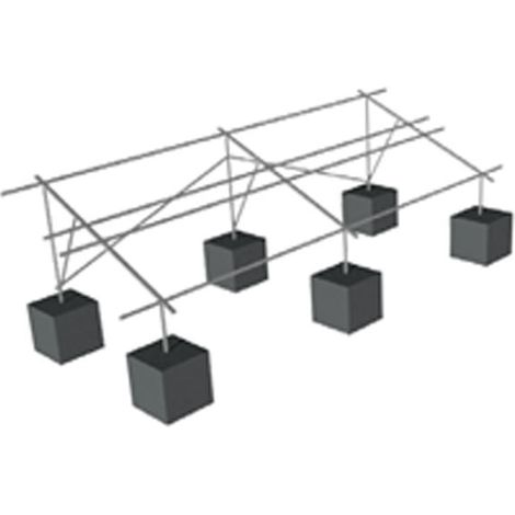JBM15446 Soporte de panel solar para base de cemento
