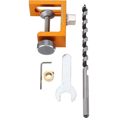 Kit de gabarit de perçage pour trous de poche, gabarit de perçage pour chevilles en bois de 10 mm, guide de perçage réglable, poinçon et localisateur (1/4)