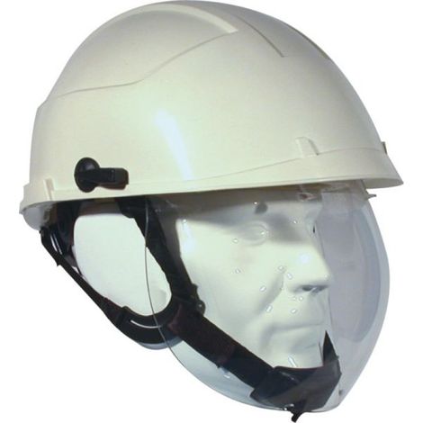 Casque électricien Idra 1 blanc jugulaire montagne – Norme EPI EN166/EN397/EN50365 – Écran polycarbonate anti-buée – Sac de protection inclus – Auboueix (1/2)