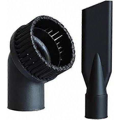 Brosse ronde et buse plate 44mm pour aspirateur industriel, set durable nettoyage intensif, accessoires robustes compatibles. (1/5)