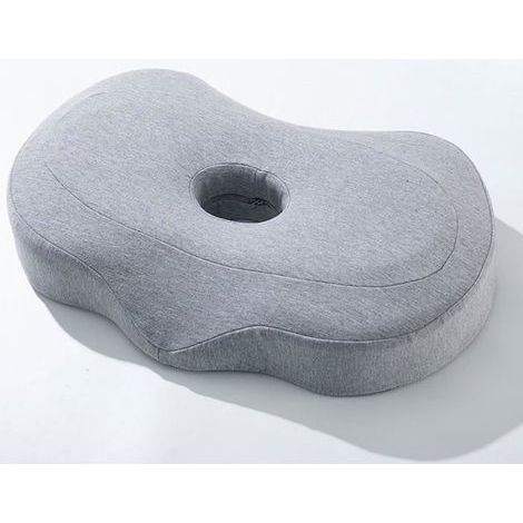 Kissen – Ohrlöcher – Nackenstütze – Maschinenwaschbar – Grau – 1 Stück (1/5)