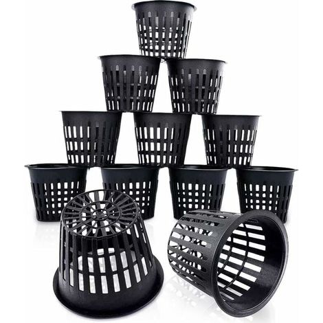 Filet de plantation - Panier hydroponique en PP - Pour jardin balcon pépinière - 12 pièces (1/5)