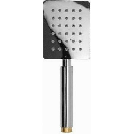 Cleafe - Doccetta Doccino Soffione Bagno Doccia Cornetta Quadrato Moderno 7.5x22 Cm 69335 - (1/2)