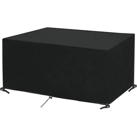 Telo di copertura rettangolare per mobili da giardino, telo copritavolo da giardino in tessuto Oxford impermeabile e resistente al freddo, per sedie e set di mobili (170 x 94 x 70 cm) (1/4)