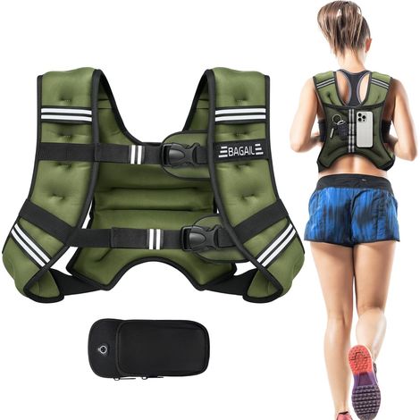Gilet Lesté Pour la Musculation, Taille Ajustable, Poche Pratique, Gilet Lesté en Sable de Fer, Idéal Pour les Séances de Gymnastique, le Yoga et les Exercices d'Aérobic. (1/5)