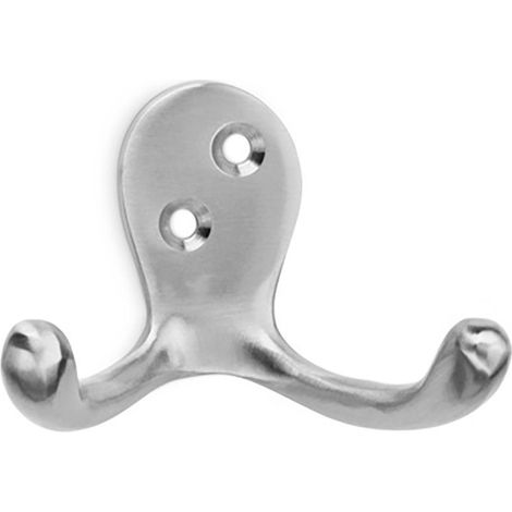 Portabito classico in ottone nichel satinato doppio 3761-7-000 Blister INOFIX (1/2)