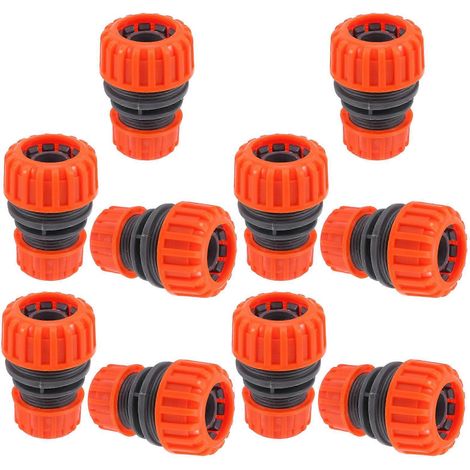 Raccord de tuyau d'irrigation, installation rapide, étanche, compatible avec les tuyaux d'arrosage pour la maison et le jardin (lot de 10). (1/5)